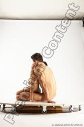 Nude Woman - Man White Muscular Short Brown Multi angles poses Realistic